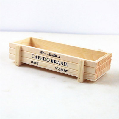 Növénykert dekoráció Vintage természetes otthoni virágcserepes virágtartó zamatos fa tok