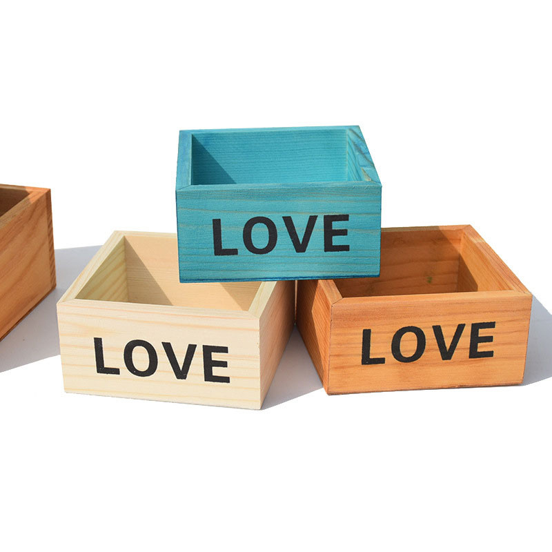 Vintage fából készült virágok cserepek Zamatos növények faiskolai növekedési doboza Kerti ültetési kellékek Love Home Kertészeti eszköz