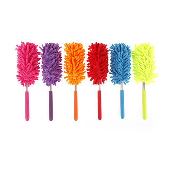 Телескопична дръжка Разтегателна четка Magic Cleaning Feather Brush Миещ се инструмент за премахване на домашен прах Микрофибърна четка за перо Duster