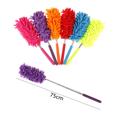 Телескопична дръжка Разтегателна четка Magic Cleaning Feather Brush Миещ се инструмент за премахване на домашен прах Микрофибърна четка за перо Duster