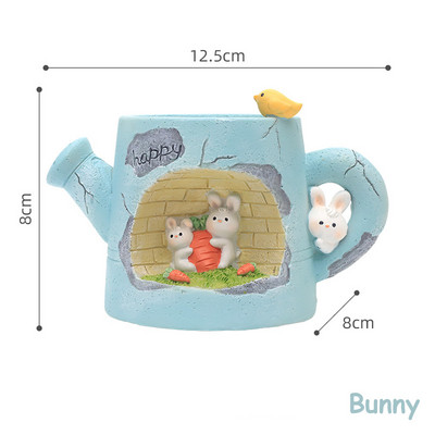 Locsolókanna Állatok Ültetőgépek Virágcserepek pozsgás növényekhez Növények Dekoratív Dísz Tündérkert Figurák Otthon Asztaldekoráció