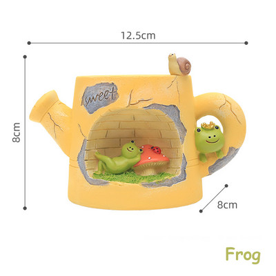 Locsolókanna Állatok Ültetőgépek Virágcserepek pozsgás növényekhez Növények Dekoratív Dísz Tündérkert Figurák Otthon Asztaldekoráció