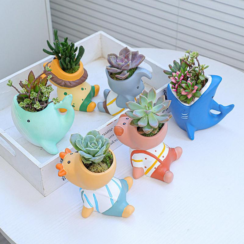 Kerámia bálna virágcserép Kreatív, szép zamatos edény Dekoratív állatültető asztali dísz beltéri cserepek lakberendezés