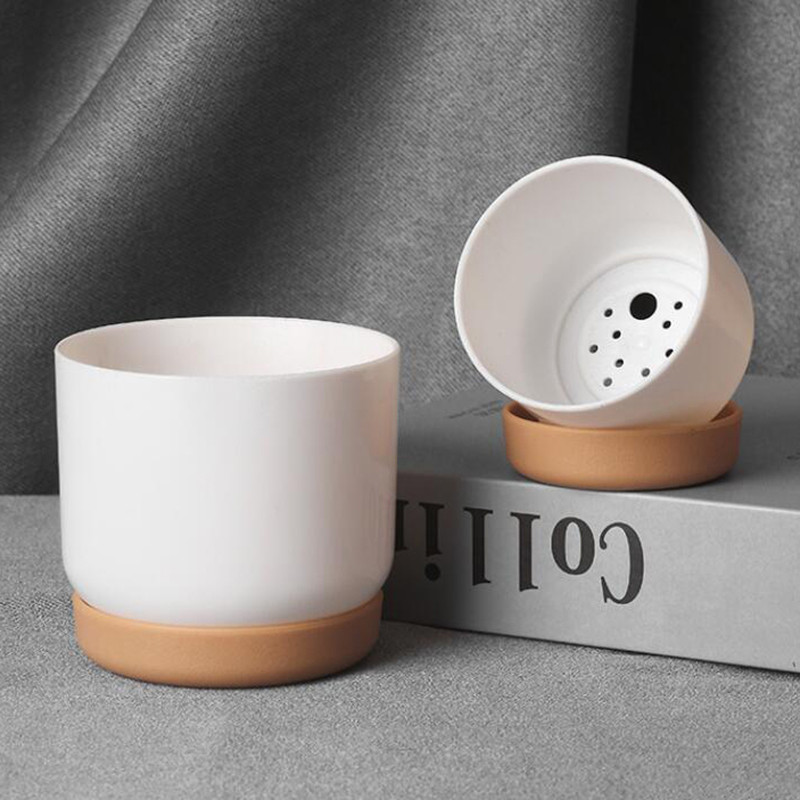 Zamatos növénycserép Kétrétegű zamatos zöld, kerek dupla rétegű kis zöld növény virágcserép Zamatos kis virágcserép