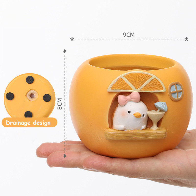 Aranyos gyümölcs témájú ültetőgépek pozsgás növényekhez Virágcserepek Dekoratív díszek Tündérkert figurák Otthoni asztaldísz