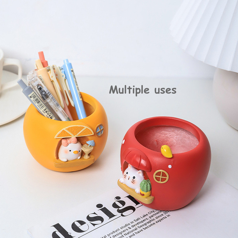 Aranyos gyümölcs témájú ültetőgépek pozsgás növényekhez Virágcserepek Dekoratív díszek Tündérkert figurák Otthoni asztaldísz