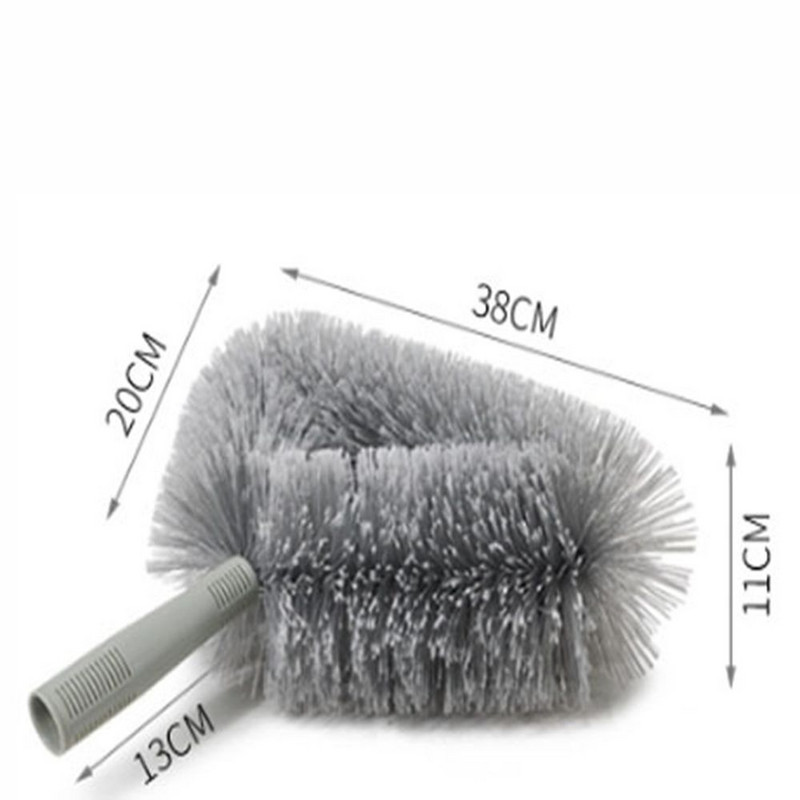 Kültéri használatra Tisztító hamuporos seprűkefe magaslati sarok pókhálós kefe Kerek porseprő tisztítószerszám tisztító