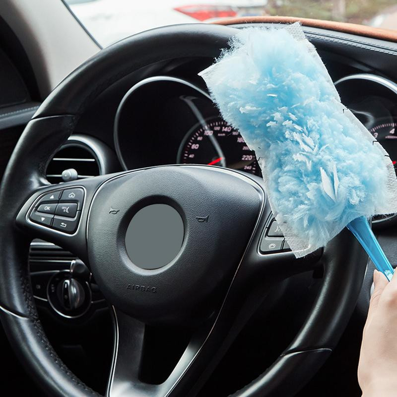 Mājas biroja plastmasas rokturis vienreizējās lietošanas galvas plaukts rakstāmgalds statiskā adsorbcija pakarināms caurums pūkains putekļu uzpildes komplekts automašīnai, viegls