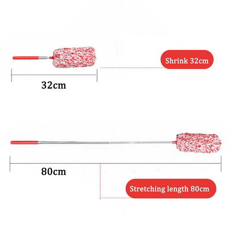 Plaunamas dulkių šepečio valymo įrankis Ištraukiamas dulkių šluostė