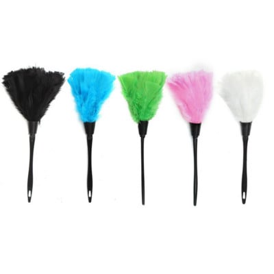 1pc 35cm Soft Turkey Feather Duster Car Duster Keyboard Hanging Picture Mini Dust Cleaning Brush Household Furniture Cleaner