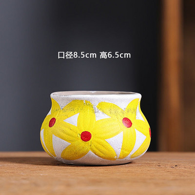 Kis mediterrán kerámia virágcserép Retro húsos virágcserép Kreatív húsnövény Kertészet Virágzás Dekorációs termékek Csere