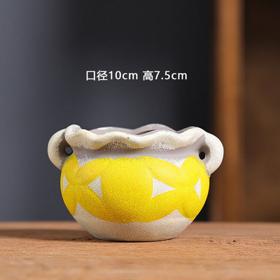 Kis mediterrán kerámia virágcserép Retro húsos virágcserép Kreatív húsnövény Kertészet Virágzás Dekorációs termékek Csere