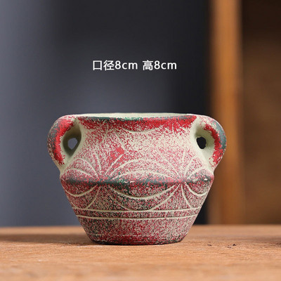 Kis mediterrán kerámia virágcserép Retro húsos virágcserép Kreatív húsnövény Kertészet Virágzás Dekorációs termékek Csere