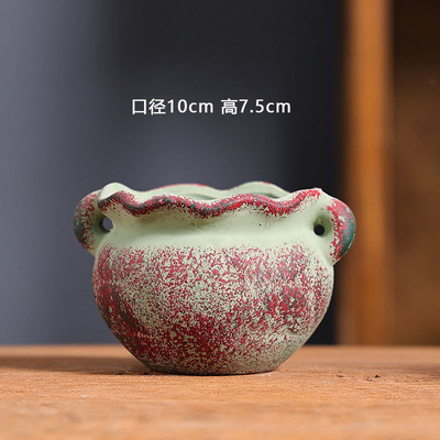 Kis mediterrán kerámia virágcserép Retro húsos virágcserép Kreatív húsnövény Kertészet Virágzás Dekorációs termékek Csere