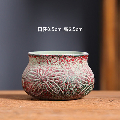 Kis mediterrán kerámia virágcserép Retro húsos virágcserép Kreatív húsnövény Kertészet Virágzás Dekorációs termékek Csere