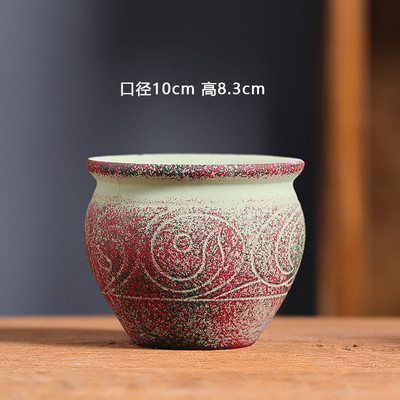 Kis mediterrán kerámia virágcserép Retro húsos virágcserép Kreatív húsnövény Kertészet Virágzás Dekorációs termékek Csere