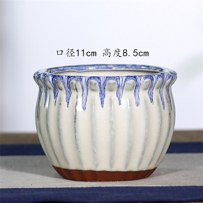 Szerelem alakú kerámia húsos virágcserép koreai ins zöld, kézzel készített virágcserép, egyszerű kreatív bonsai medence otthoni kert