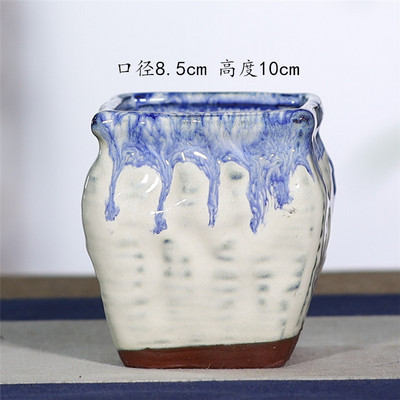 Szerelem alakú kerámia húsos virágcserép koreai ins zöld, kézzel készített virágcserép, egyszerű kreatív bonsai medence otthoni kert