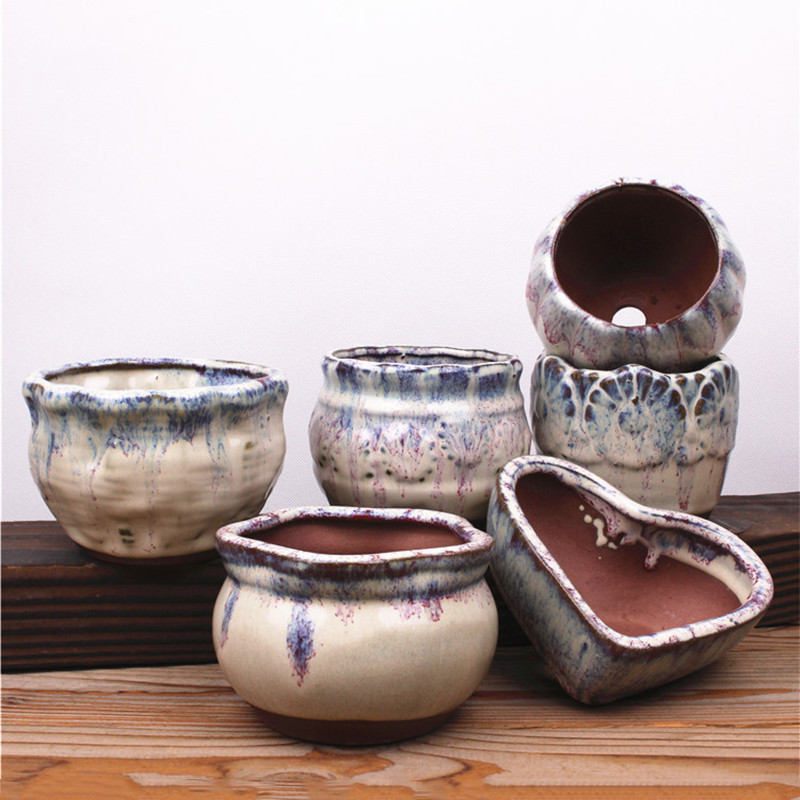 Szerelem alakú kerámia húsos virágcserép koreai ins zöld, kézzel készített virágcserép, egyszerű kreatív bonsai medence otthoni kert