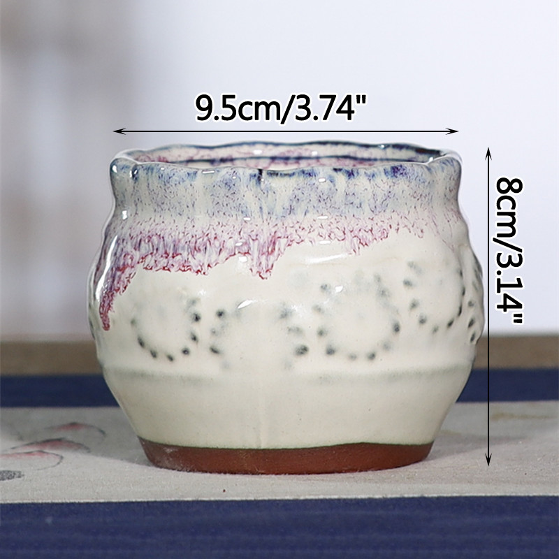 Szerelem alakú kerámia húsos virágcserép koreai ins zöld, kézzel készített virágcserép, egyszerű kreatív bonsai medence otthoni kert