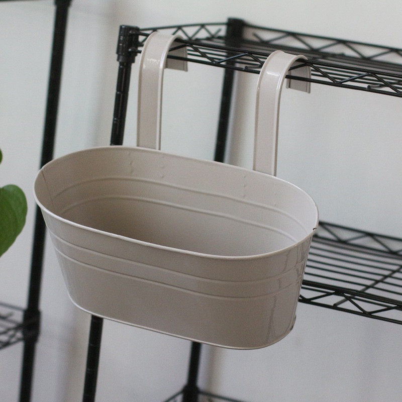 Színes függő virágcserepek Kivehető kampós fali kerítés Bonsai növények kád cserepek virágtartók otthoni erkély kert dekoráció