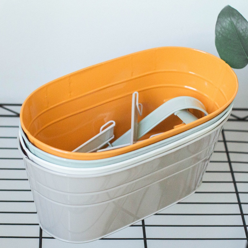 Színes függő virágcserepek Kivehető kampós fali kerítés Bonsai növények kád cserepek virágtartók otthoni erkély kert dekoráció