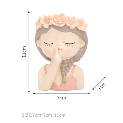 Kreatív virágcserép gyanta lány tündér pozsgások virágtartó virágcserép konténer asztali dísz RR2239