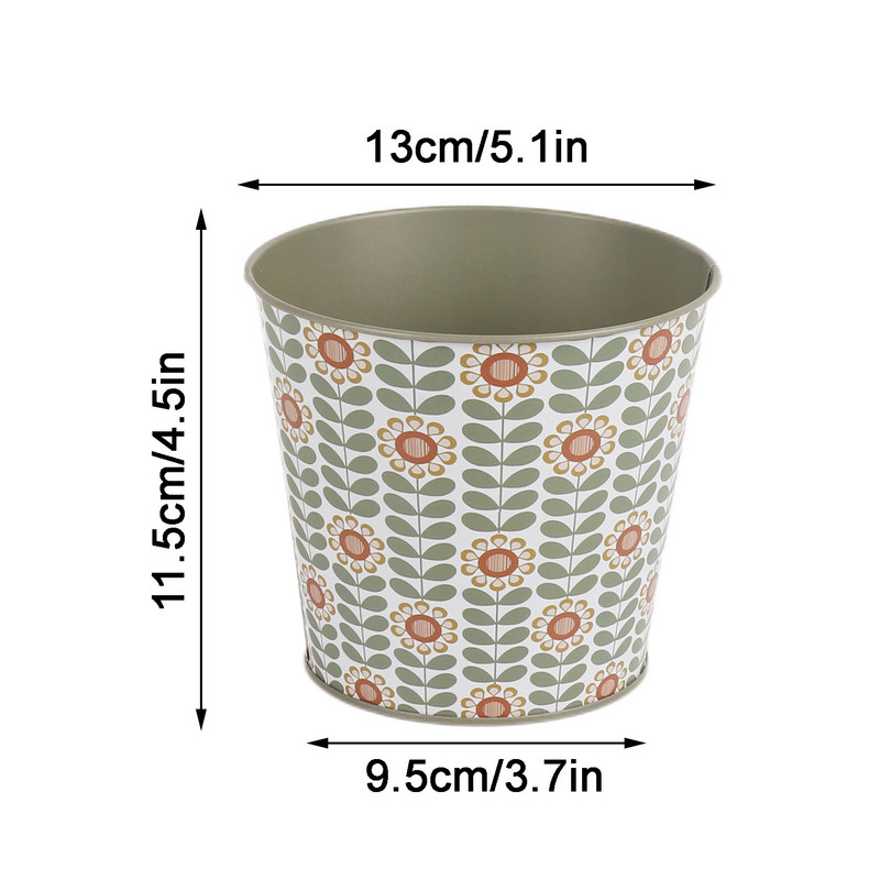 Mini fém virágcserepek napraforgó vödör kaktusz növénytartó edény erkélyre fedélzeti teraszra első veranda beltéri vagy kültéri tavaszi nyárra