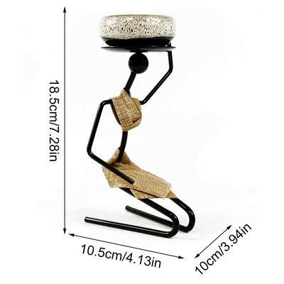 Vas mini zamatos növénycserepek Kreatív művészet Kis virágcserép afrikai női állvány Otthoni asztali dekoráció zamatos tartó kert