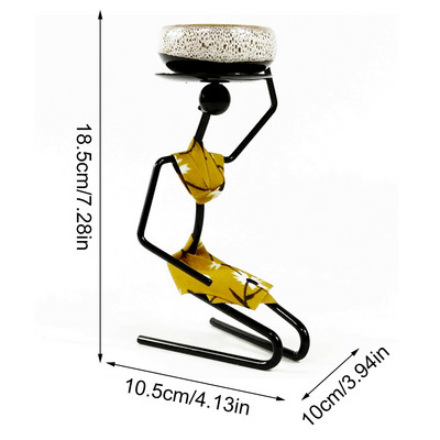 Vas mini zamatos növénycserepek Kreatív művészet Kis virágcserép afrikai női állvány Otthoni asztali dekoráció zamatos tartó kert
