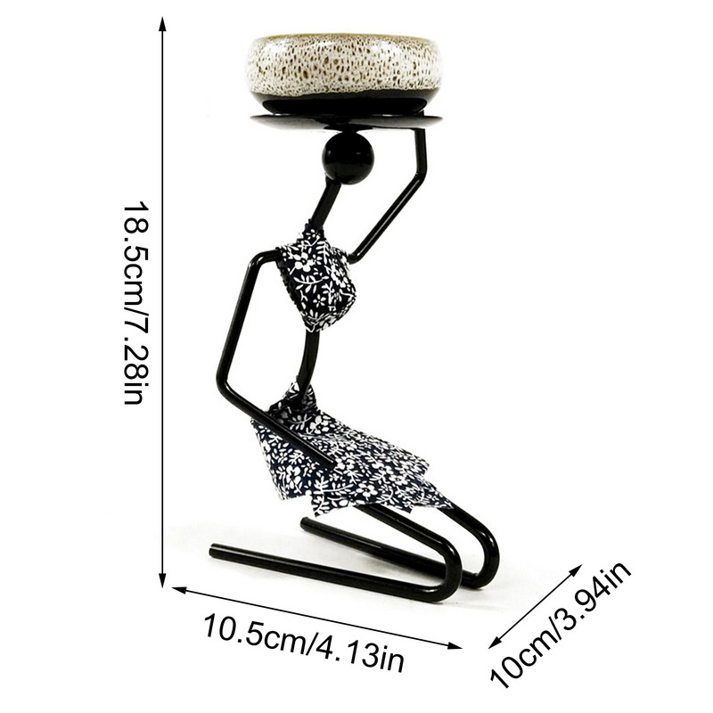 Vas mini zamatos növénycserepek Kreatív művészet Kis virágcserép afrikai női állvány Otthoni asztali dekoráció zamatos tartó kert