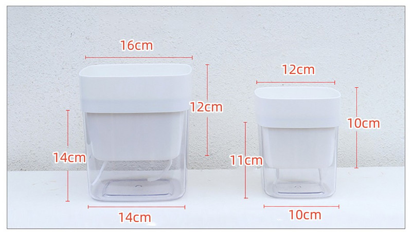 Lusta önöntöző virágcserép ültető cserepek Automatikus vízfelvevő zamatos akvakultúra műanyag hidroponikus virágcserepek