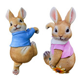 Gyanta nyúl virágcserép medál dekoratív hálóterem asztali dekorációs kellékei R7UB