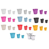 3db mini fém vödör bádog cukorkadoboz vödrök esküvői parti bádog virágcserepek