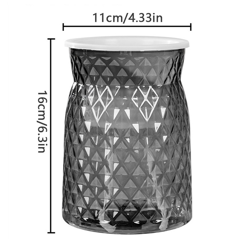 Lusta önöntöző virágcserép automatikus vízfelvevő zamatos akvakultúra átlátszó kerek műanyag hidroponikus virágcserép