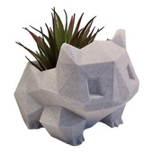 Low Poly Bulbasaur Planter Zamatos növény virágcserep Virágcserepes figura Kerti dekor asztali dísz