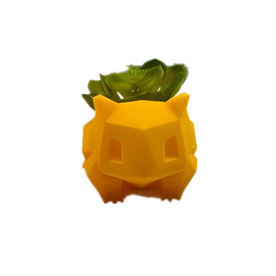 Low Poly Bulbasaur Planter Zamatos növény virágcserep Virágcserepes figura Kerti dekor asztali dísz