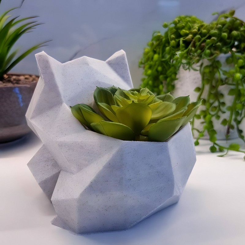 Low Poly Bulbasaur Planter Zamatos növény virágcserep Virágcserepes figura Kerti dekor asztali dísz