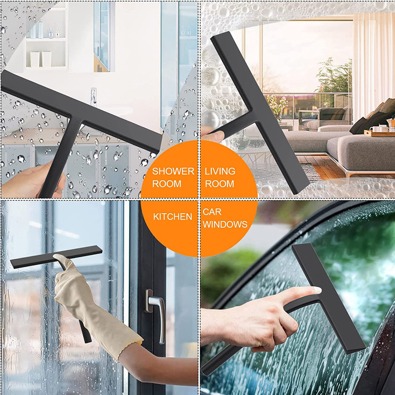 Zuhanytörlő Ablaktörlő Szilikon Kaparó Tisztító Hosszú Tartós Fürdőszoba Tükör Törlő Kaparó Üvegtisztító Kiegészítők