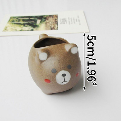 Rajzfilm Medve hüvelykujj virágcserép, kézzel készített szép állathús kerámia asztali virágok cserepes növények családi kerti dekoráció