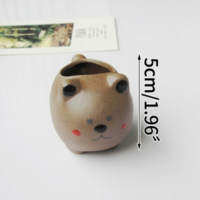 Rajzfilm Medve hüvelykujj virágcserép, kézzel készített szép állathús kerámia asztali virágok cserepes növények családi kerti dekoráció