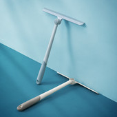 360 fokban elforgatható T-alakú üveg víztörlő fürdőszoba WC tükör ablaktisztító kefe Háztartási mini ablaktörlő tisztítás