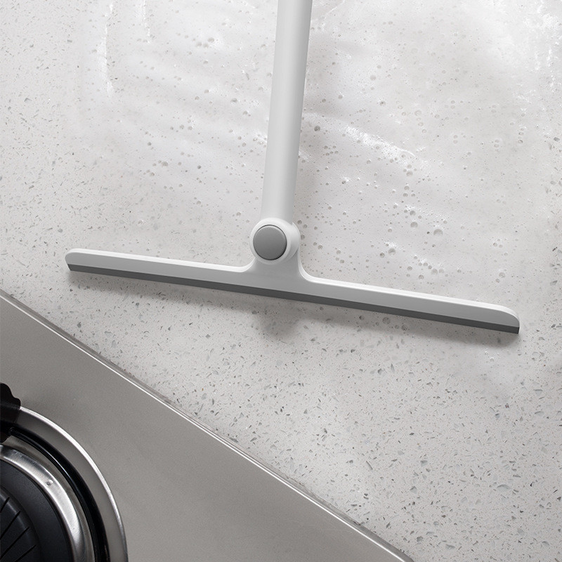 360 fokban elforgatható T-alakú üveg víztörlő fürdőszoba WC tükör ablaktisztító kefe Háztartási mini ablaktörlő tisztítás