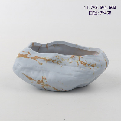 Kőmodellezés virágcserép asztali bonsai kertészkedés cserepes zamatos kerámia művészeti váza otthoni irodai dekoráció kerti kellékek