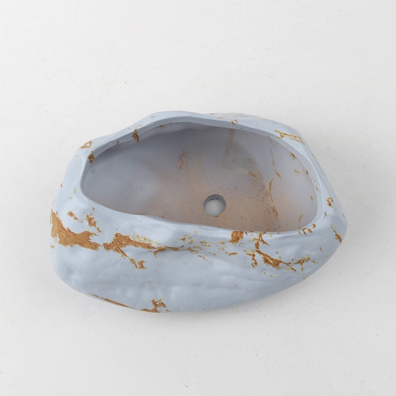 Kőmodellezés virágcserép asztali bonsai kertészkedés cserepes zamatos kerámia művészeti váza otthoni irodai dekoráció kerti kellékek