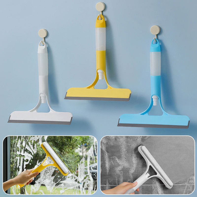 3 az 1-ben üvegtisztítás spray-palackkal törlőkendővel, zuhany képernyőtisztító ablaktisztító eszközzel, többcélú ajtós autós szélvédőtisztítóval