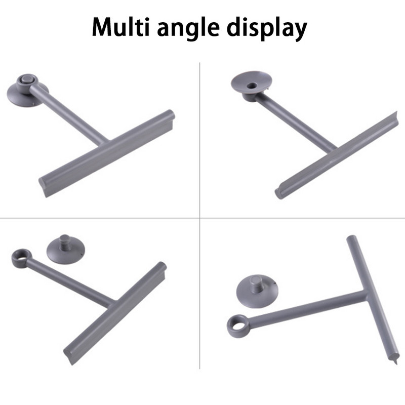 Padlóbarát, hosszú nyelű tükör falra akasztható üvegtisztító háztartási levehető fürdőszobai ablaktisztító vízkaparó