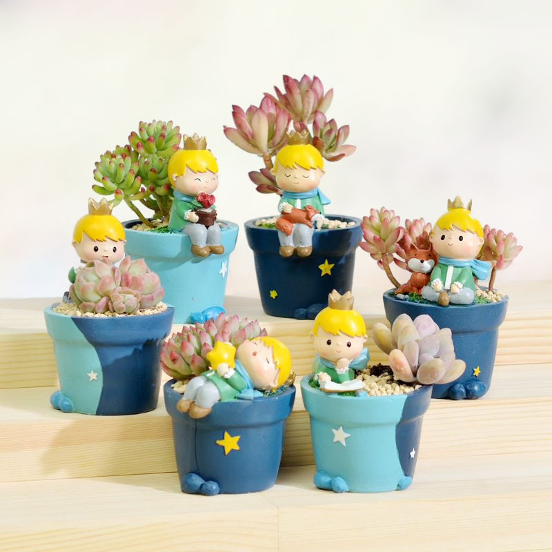 Kis Herceg Virágcserep Tündérfarkú Virágcserép Róka Rózsakert Ültető Pozsgás Cserép Otthoni Dekoráció Állatfigura