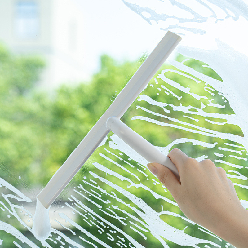 1db ablaktörlő szilikon lapáttal tükörtisztító akasztható autós üveg zuhanytörlő háztartási tisztító fürdőszoba kaparó