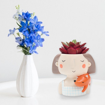 Ζουμερά φυτά γλάστρα Cute girl Flower Planter Γλάστρα Δημιουργία Σχεδίου Lovely Princess Home Garden Bonsai Pots Cute Girl Flower γλάστρα